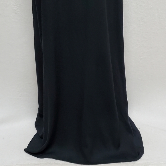 NWT Raviya Black Cotton Crepe Double Strap Cage Back Maxi Dress Swimsuit Coverup - Picture 4 of 12